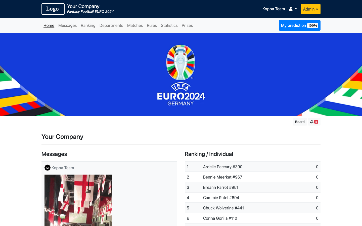 Fantasy Football EURO 2024 Demo - World Cup 2026