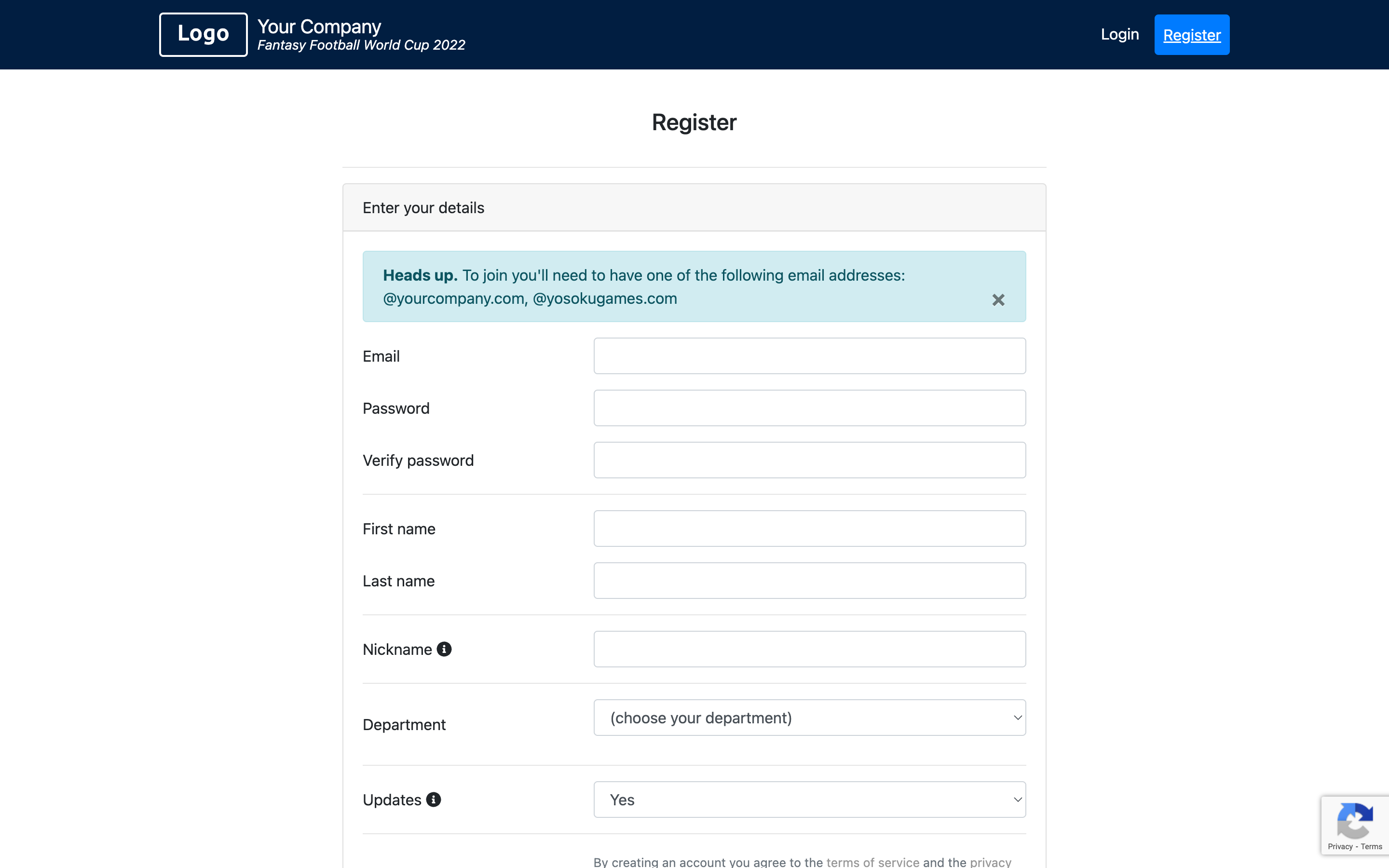 Fantasy Football Football Tournament 2022 Demo - Football Tournament 2026