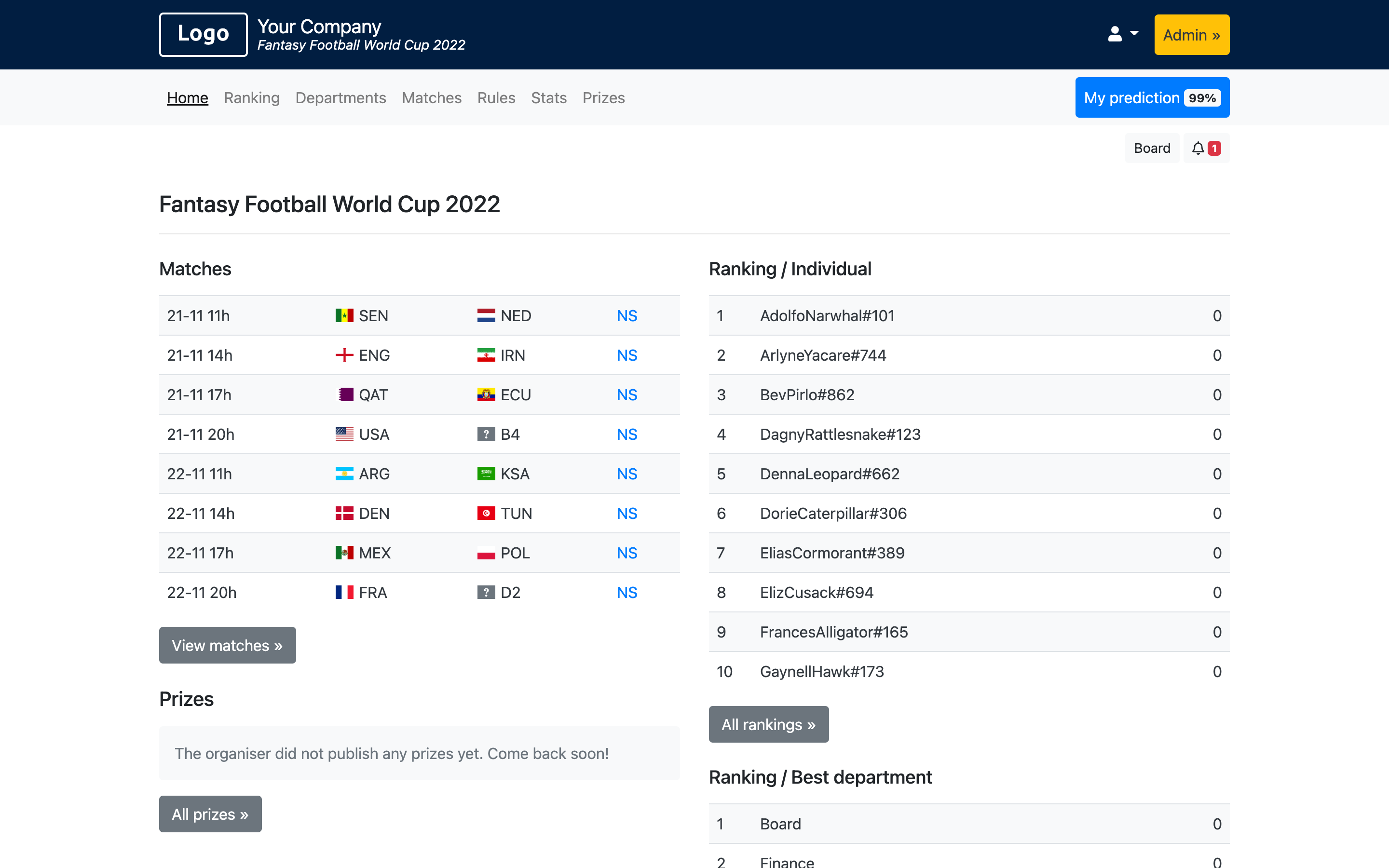 Fantasy Football World Cup 2022 Demo - FIFA 2022